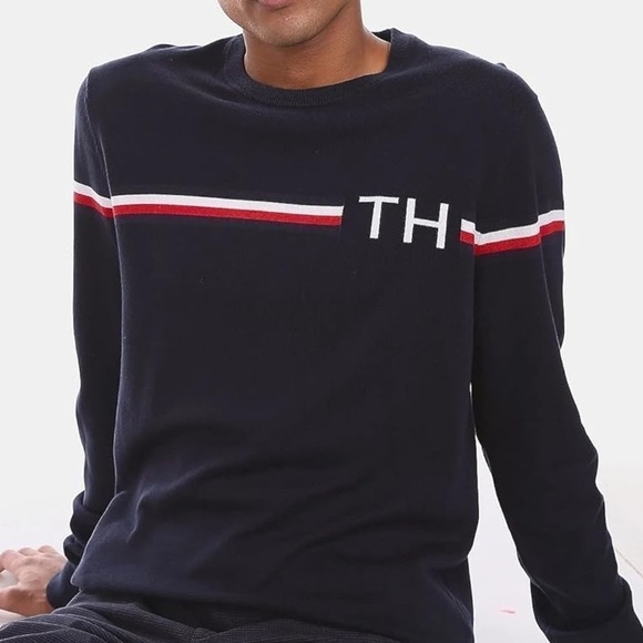 Tommy Hilfiger Classic Men’s Sweater Navy Blue Size XL NWT - Picture 1 of 8